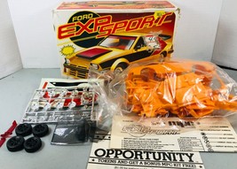 MPC Ford EXP Sport Model Kit Factory Sealed 1/25 - 1983 Molded in Orange... - $39.55