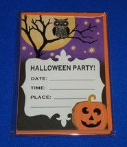 10 Brand New Dynamic Hallmark Halloween Party Invitation Cards Pumpkin Owl Moon - £5.43 GBP