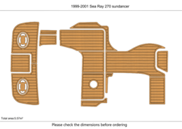 1999-2001 Sea Ray 270 sundancer Cockpit &amp; swim platform 1/4&quot; 6mm EVA Foa... - £675.47 GBP