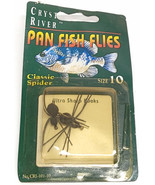 vtg Crystal Rivers Pan Fish Flies Classic Spider Size 10 NEW - $2.99