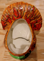 Ceramic Turkey Planter Art Pottery Piece Glazed Artist Signed CB Thanksg... - $24.54
