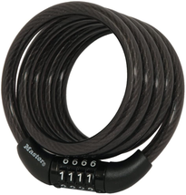 Bike Lock Cable with Combination Black, 8143D - $17.60
