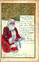 Santa Claus Driving Letter To Little Boy Albert Hahn Christmas UDB Postcard T19 - £12.41 GBP