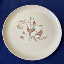 Colorcraft MCM Serving platter Taylor Smith Rooster Chicken Peppermint Roo 11.5” - £33.67 GBP
