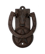 Lone Star Horse Shoe Cast Iron Door Knock Western Rustic Metal Look Knocker - €16,23 EUR