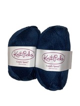 Lot of 2 Knit Picks Comfy Sport Yarn Pima Cotton Sport Weight # B979 Dark Blue - £6.28 GBP