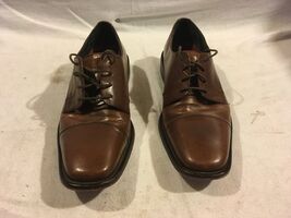 Mens Bostonian Authentic Brown Leather Lace Up 9D Formal Dress CAP TOE S... - $23.67