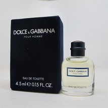 Dolce &amp; Gabbana Pour Homme 4.5 ml/ 0.15 oz Eau de Toilette MINIATURE Spl... - £14.70 GBP