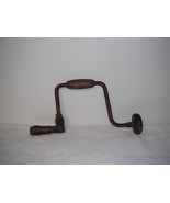 Vintage Carpenter Hand Drill 14.5&quot; Antique Wooden Handle Ratchet Brace F... - £8.53 GBP