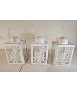 Set of (3) 6&quot; Holiday snowflake Lanterns w/Gift Boxes + Timer by Candle ... - €29,84 EUR