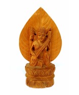 Handmade sculpture Figurine Home Decor Wood Wooden Goddess Saraswati Sta... - $1,428.74 MXN
