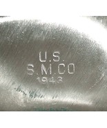 US Army stainless steel canteen SMCO 1943 w aqua paint job &amp; minor dents - £18.92 GBP