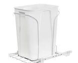 Everbilt Pull-Out Trash Can 6 Gallon Under Counter Kitchen Cabinet in White - $43.02