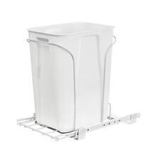 Everbilt Pull-Out Trash Can 6 Gallon Under Counter Kitchen Cabinet in White - $43.02