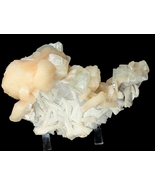 Apophyllite Crystals on Stilbite Unique Combination Collectible Specimen - $138.59