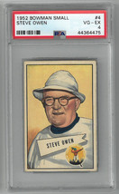 Steve Owen New York Giants 1952 Bowman Small Football Card #4- PSA Graded 4 Very - £43.86 GBP