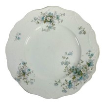 Antique John Haddock &amp; Sons Royal Vitreous Salad 9” Plate Blue Floral Vi... - $23.36