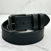 Wrangler Black Genuine Leather Belt Size 44 Mens - $19.79