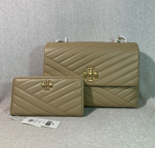 NEW Tory Burch Desert Dune Kira Chevron Convertible Shoulder Bag + Wallet $846 - $846.00