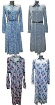 Dress Vintage Classic Jersey Autumn Winter Wool Blend Fantasy 70&#39;s - £57.04 GBP