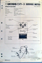 Boss DM-3 Delay Guitar Foot Pedal Original Service Notes Booklet, Japan ... - $29.69