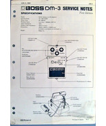 Boss DM-3 Delay Guitar Foot Pedal Original Service Notes Booklet, Japan ... - $41.69 CAD