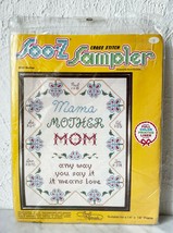 Vintage Soo-Z Mother Any Way You Say It Means Love Cross Stitch Sampler Kit - $23.70