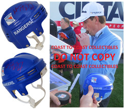Wayne Gretzky signed New York Rangers Mini Hockey Helmet proof COA autog... - $841.49