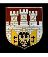 Coat of Arms of Polish City KRAKOW Gold Tone Enameled Lapel Pin Pinback - $35.30