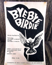 VTG 1970&#39;s Drake University Auditorium ByeBye Birdie a Musical Cardboard... - £11.93 GBP