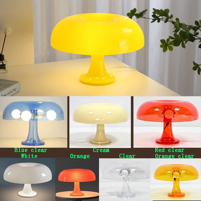 Simple Style Mushroom Table Lamp Ornament Light with 5PCS of E14 LED Tri... - $65.34
