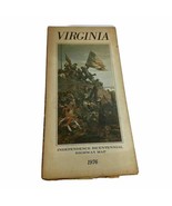 Vintage 1976 Official State Issue Highway Road Map Of Virginia - £5.49 GBP