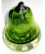 Green Pear Vintage Glass Paperweight Handblown with Bubbles  - £11.95 GBP