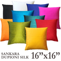Sankara Silk Throw Pillows 16x16, Complete with Pillow Insert - £33.52 GBP