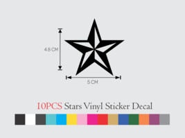 10 PCS Star Shape Vinyl Decal Sticker set - £9.73 GBP+