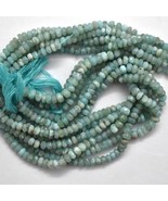 Natural Larimar 3.5-4mm Faceted Round Gemstone Beads 13&quot; Strand BDS-1082 - £55.26 GBP