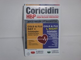 Coricidin HBP Maximum Strength Cold Flu &amp; Chest Congestion 24ct - Exp 3/26 - $14.99