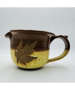 Rare Robert Alewine Pottery Maple Leaf Stoneware Pitcher 4.5in x 7in x 9in - £48.52 GBP