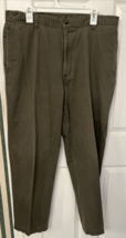 Dockers Well Worn Olive Green Khakis Men&#39;s Size 38 X 31-description - £13.77 GBP