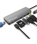 Verbatim 6-in-1 USB C Hub Adapter with 4K HDMI &amp; Dongle, USB 3.0 Ports, ... - $47.85 CAD