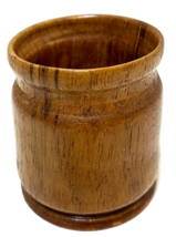 Vintage Brown Pecan Wood Toothpick Holders 2.75 x 2.5 inches - £9.88 GBP