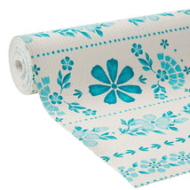 Pioneer Woman Hattie Shelf Liner Non-Adhesive 12 in. x 10 ft. Roll Blue ... - $22.43