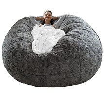 Bean Bag Chair Cover(It Was Only A Cover, Not A Full Bean Bag), Big Round Soft F - £70.09 GBP