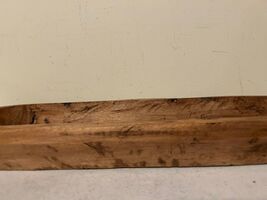 New rustic carved wood Dough Bowl - 20 inch long image 2