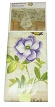 Botanical Blossoms Summer Fabric Tablecloth Floral Butterflies 60x102&quot; O... - $29.28