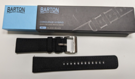 NEW Barton Cordura Hybrid Watch Band - Black - 22mm - Quick Release - £23.73 GBP