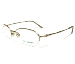 Laura Ashley Eyeglasses Frames Blythe Gold Oval Cat Eye Half Wire Rim 52-16-135 - £37.05 GBP