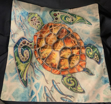 New 17&quot;x17&quot; Sea Turtle Pillow Cover Pillow Case Covering Zippered - £4.87 GBP