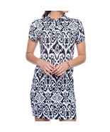 NWT Ladies IBKUL DOREEN Black &amp; White Short Sleeve Polo Golf Dress - M &amp;... - €55,80 EUR