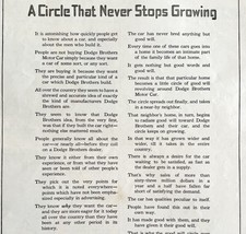 1916 Dodge Brothers Detroit Automobile Car Advertisement Ephemera 16 x 11&quot; - $616.02 MXN